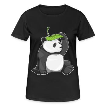 Panda Leaf - T-shirt respirant Femme - noir - Devant - AI Model Female 172 light (172cm)