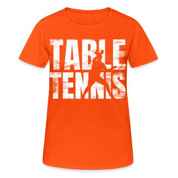 Ping-pong - T-shirt respirant Femme - orange néon - Devant - AI Model Female 172 dark (172cm)