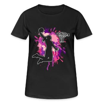 Basketball féminin Basketball féminin - T-shirt respirant Femme - noir - Devant - AI Model Female 172 light (172cm)