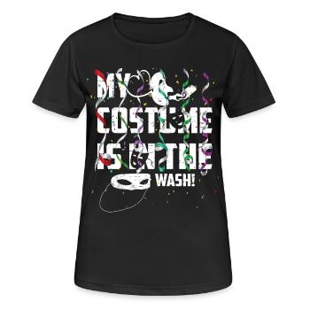Mein Kostüme ist in der Wäsche - Frauen T-Shirt atmungsaktiv - Schwarz - Vorne - AI Model Female 172 light (172cm)