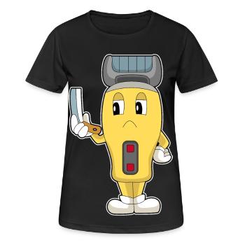 Rasoir Coiffeur Rasoir - T-shirt respirant Femme - noir - Devant - AI Model Female 172 light (172cm)