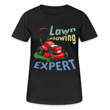 Expert en tonte de pelouse - T-shirt respirant Femme - noir - Devant - AI Model Female 172 light (172cm)