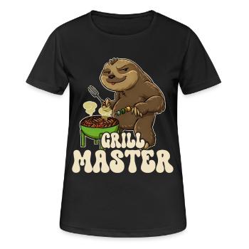 Sloth Grill King Grill Master Grill Tongs Grill Grill - T-shirt respirant Femme - noir - Devant - AI Model Female 172 light (172cm)