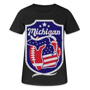 Michigan Football - T-shirt respirant Femme - noir - Devant - AI Model Female 172 light (172cm)