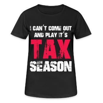 Steuersaison CPA Buchhalter Gag - Frauen T-Shirt atmungsaktiv - Schwarz - Vorne - AI Model Female 172 light (172cm)