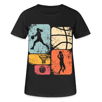 Basketball féminin Basketball féminin - T-shirt respirant Femme - noir - Devant - AI Model Female 172 light (172cm)