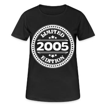 2005 Limited Edition Geschenk zum Geburtstag - Frauen T-Shirt atmungsaktiv - Schwarz - Vorne - AI Model Female 172 light (172cm)