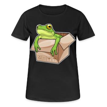 Frosch Karton - Frauen T-Shirt atmungsaktiv - Schwarz - Vorne - AI Model Female 172 light (172cm)