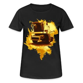 Combine Harvester Gold - Women's Breathable T-Shirt - black - Front - AI Model Female 172 light (172cm)
