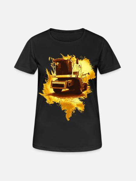 Moissonneuse-batteuse or - T-shirt respirant Femme - noir
