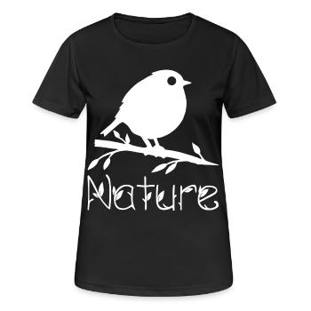 Nature is waking up (white) - Women's Breathable T-Shirt - black - Front - AI Model Female 172 light (172cm)