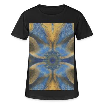 Formen und Muster - Frauen T-Shirt atmungsaktiv - Schwarz - Vorne - AI Model Female 172 light (172cm)