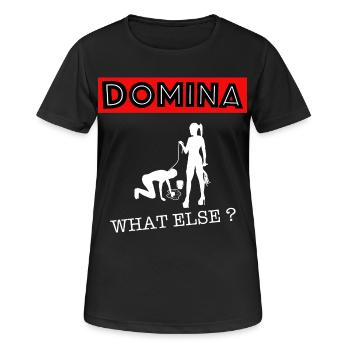 Dominatrice maîtresse quoi d’autre? - T-shirt respirant Femme - noir - Devant - AI Model Female 172 light (172cm)