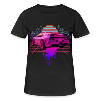 Retro Wave Racing Supercar - Women's Breathable T-Shirt - black - Front - AI Model Female 172 light (172cm)