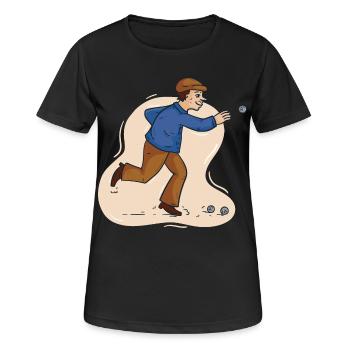 Boules boules boules pour boule pétanque boule - T-shirt respirant Femme - noir - Devant - AI Model Female 172 light (172cm)