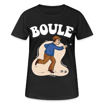Boules boules boules pour boule pétanque boule - T-shirt respirant Femme - noir - Devant - AI Model Female 172 light (172cm)
