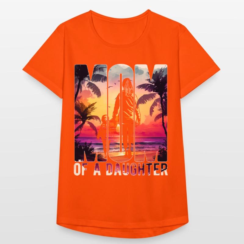 Mutter mit einer Tochter Muttertag Strand Mama Frauen T-Shirt atmungsaktiv