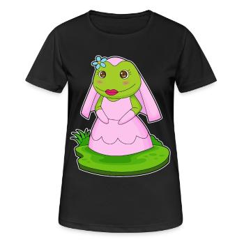Frosch Braut Schleier Hochzeit - Frauen T-Shirt atmungsaktiv - Schwarz - Vorne - AI Model Female 172 light (172cm)