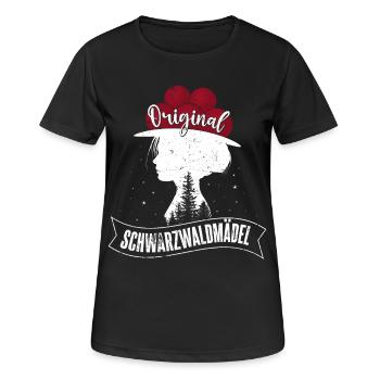 Original Fille de la Forêt-Noire Bollenhut - T-shirt respirant Femme - noir - Devant - AI Model Female 172 light (172cm)