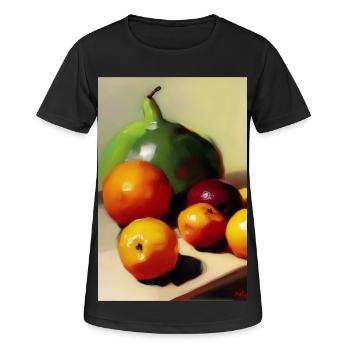 Früchte - Frauen T-Shirt atmungsaktiv - Schwarz - Vorne - AI Model Female 172 light (172cm)
