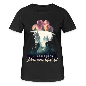 Classique Fille de la Forêt-Noire Bollenhut - T-shirt respirant Femme - noir - Devant - AI Model Female 172 light (172cm)