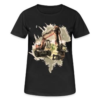 Ancienne pelle - T-shirt respirant Femme - noir - Devant - AI Model Female 172 light (172cm)