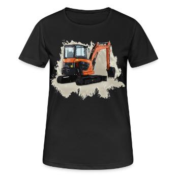 -pelles - T-shirt respirant Femme - noir - Devant - AI Model Female 172 light (172cm)