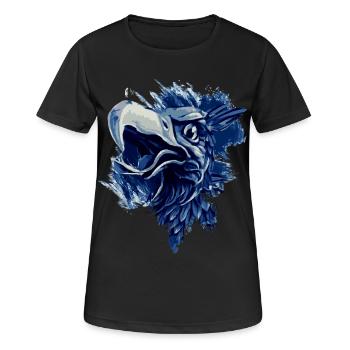 Greif in blau weiss Rostock - Frauen T-Shirt atmungsaktiv - Schwarz - Vorne - AI Model Female 172 light (172cm)