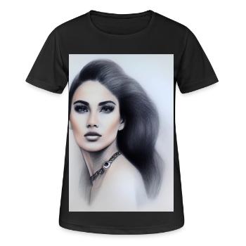 Femme avec des bijoux - T-shirt respirant Femme - noir - Devant - AI Model Female 172 light (172cm)