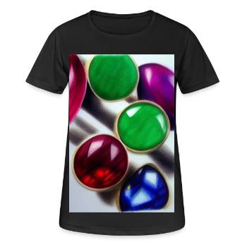 Pierres précieuses - T-shirt respirant Femme - noir - Devant - AI Model Female 172 light (172cm)