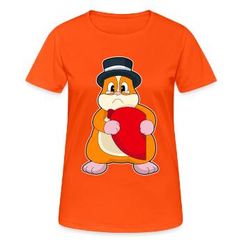 Hamster Groom Heart Wedding - Women's Breathable T-Shirt - neon orange - Front - AI Model Female 172 dark (172cm)