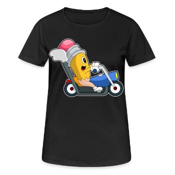 Moto Pencil - T-shirt respirant Femme - noir - Devant - AI Model Female 172 light (172cm)