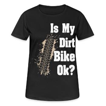Ist mein Dirtbike in Ordnung? - Frauen T-Shirt atmungsaktiv - Schwarz - Vorne - AI Model Female 172 light (172cm)