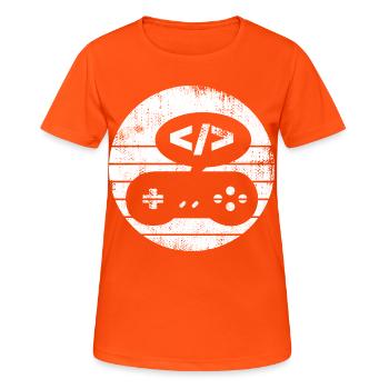 Game Developer - Women's Breathable T-Shirt - neon orange - Front - AI Model Female 172 dark (172cm)