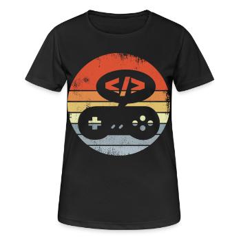 Concepteur de jeu - T-shirt respirant Femme - noir - Devant - AI Model Female 172 light (172cm)