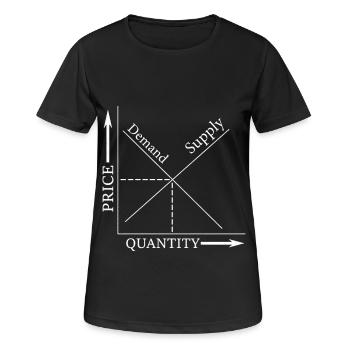 Capitalist Conservative Investor Economics - Women's Breathable T-Shirt - black - Front - AI Model Female 172 light (172cm)