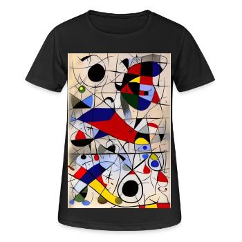 Art abstrait - T-shirt respirant Femme - noir - Devant - AI Model Female 172 light (172cm)