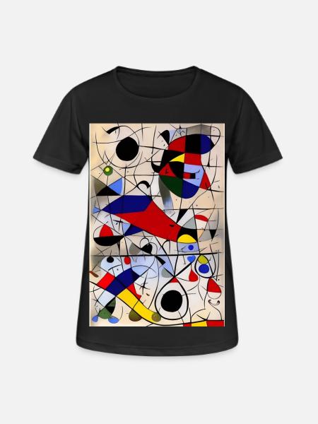 Abstrakte Kunst - Frauen T-Shirt atmungsaktiv - Schwarz