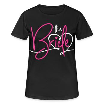 The bride - Frauen T-Shirt atmungsaktiv - Schwarz - Vorne - AI Model Female 172 light (172cm)