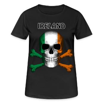 Skull Jolly Roger Pirate Flag Ireland R6Z - Women's Breathable T-Shirt - black - Front - AI Model Female 172 light (172cm)