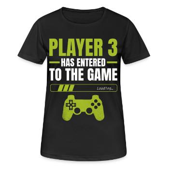 Player 3: Entering the Game – Loading Indicator - Women's Breathable T-Shirt - black - Front - AI Model Female 172 light (172cm)