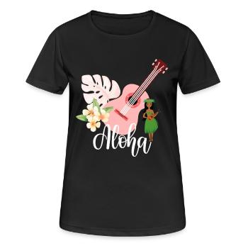 Aloha - T-shirt respirant Femme - noir - Devant - AI Model Female 172 light (172cm)