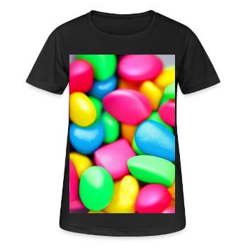 Bonbons - T-shirt respirant Femme - noir - Devant - AI Model Female 172 light (172cm)