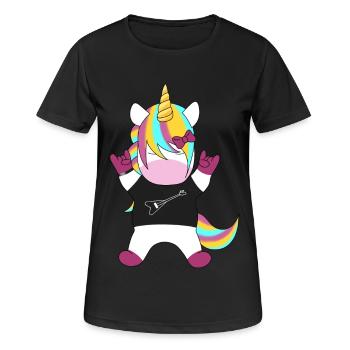 Licorne métallique - T-shirt respirant Femme - noir - Devant - AI Model Female 172 light (172cm)