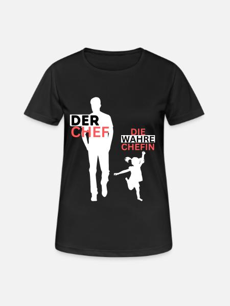 Vater Tochter Partnerlook Vatertag Papa Tochter - Frauen T-Shirt atmungsaktiv - Schwarz