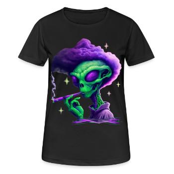 Stoner alien - T-shirt respirant Femme - noir - Devant - AI Model Female 172 light (172cm)