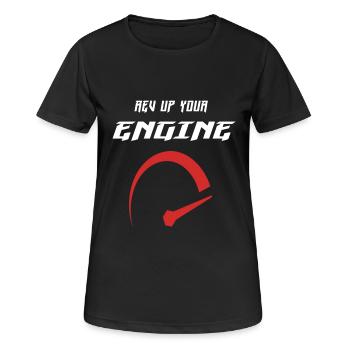 Bringen Sie Ihren Motor auf Touren - Frauen T-Shirt atmungsaktiv - Schwarz - Vorne - AI Model Female 172 light (172cm)