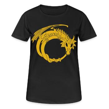 L'anneau du dragon d'or - T-shirt respirant Femme - noir - Devant - AI Model Female 172 light (172cm)
