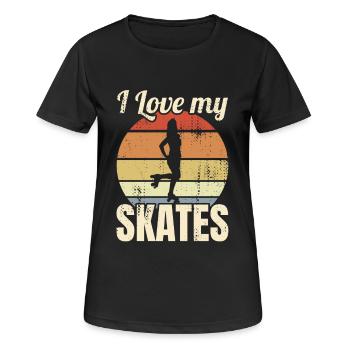 Roller skaters - Women's Breathable T-Shirt - black - Front - AI Model Female 172 light (172cm)