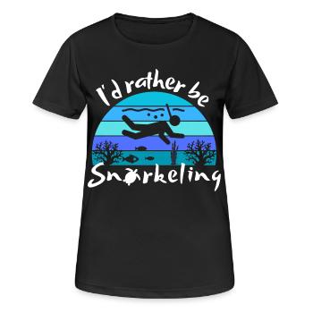 Je préfère faire du snorkeling - Beach Lover - T-shirt respirant Femme - noir - Devant - AI Model Female 172 light (172cm)